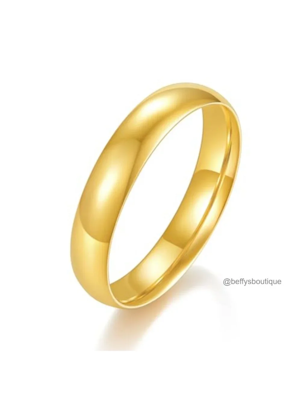 925 Sterling Silver Stacking Ring 14K Gold Plated Waterproof Wedding Band